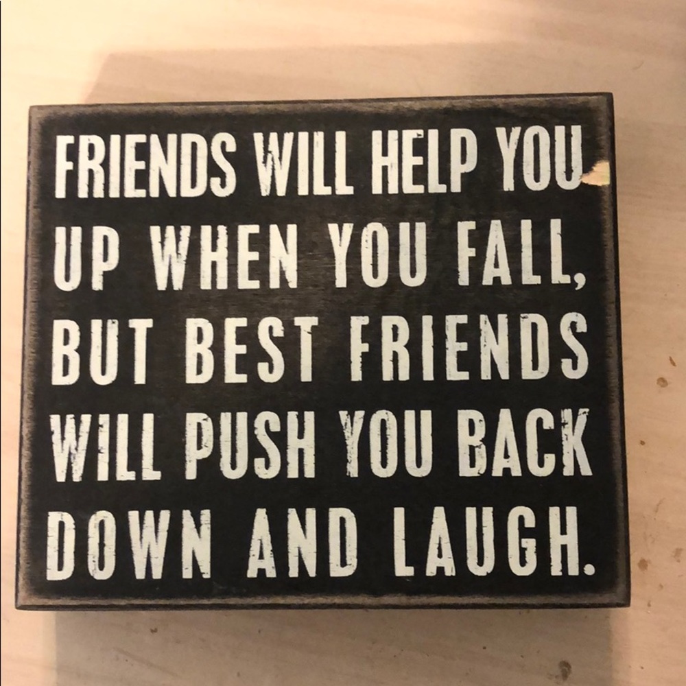 Friend wooden plaque